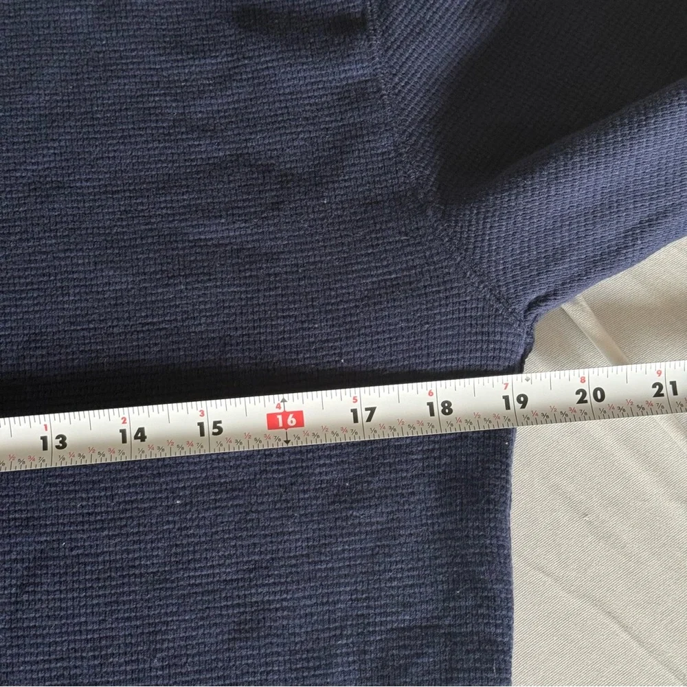Polo Ralph Lauren Waffle Knit Thermal‎ Mens Medium Blue Embroidered Bear Logo